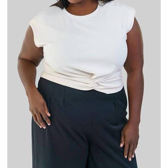 NEW TANYA TAYLOR rosalie top - plus in cream - Picture 1 of 3